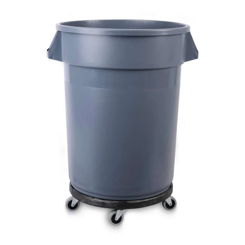 Boardwalk Refuse Container Utility Dolly, 300 lb Capacity, 18.25" Diameter, Gray