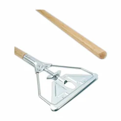 Boardwalk Screw Clamp Metal Head Wooden Mop Handle, #20+, 62
