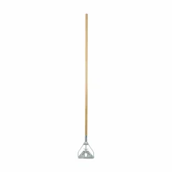 Boardwalk Screw Clamp Metal Head Wooden Mop Handle, #20+, 62