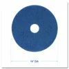 Boardwalk Scrubbing Floor Pads, 14" Diameter, Blue, 5/Carton