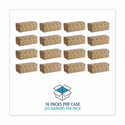 Boardwalk Singlefold Paper Towels, 1-Ply, 9 x 9.45, Natural, 250/Pack, 16 Packs/Carton