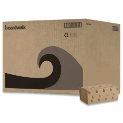 Boardwalk Singlefold Paper Towels, 1-Ply, 9 x 9.45, Natural, 250/Pack, 16 Packs/Carton