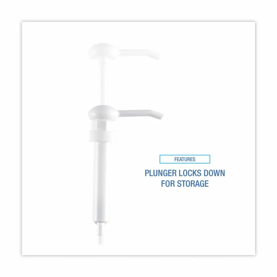Boardwalk Siphon Pump for 1 gal Bottles, 1 oz Output, 12" Tube, Plastic, White, 12/Carton