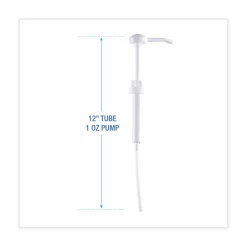 Boardwalk Siphon Pump for 1 gal Bottles, 1 oz Output, 12" Tube, Plastic, White