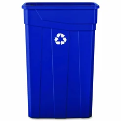 Boardwalk Slim Recycling Container, 23 gal, Polypropylene, Blue