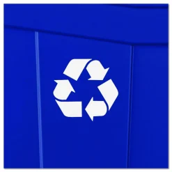 Boardwalk Slim Recycling Container, 23 gal, Polypropylene, Blue
