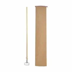 Boardwalk Spring Grip Metal Head Mop Handle for Most Mop Heads, 60", Natural