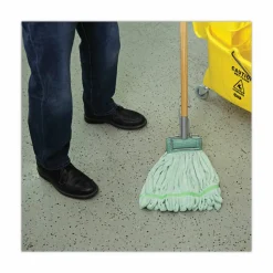 Boardwalk Spring Grip Metal Head Mop Handle for Most Mop Heads, 60
