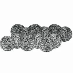 Boardwalk Stainless Steel Scrubber, Medium Size, Steel Gray, 72/Carton