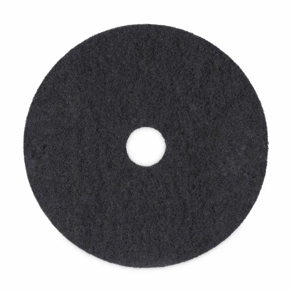 Boardwalk Stripping Floor Pads, 20" Diameter, Black, 5/Carton