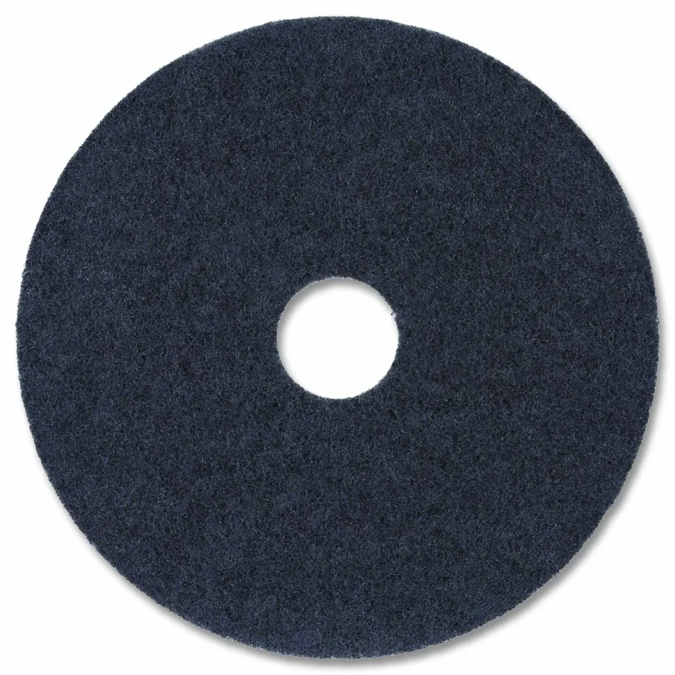 Boardwalk Stripping Floor Pads, 14" Diameter, Black, 5/Carton