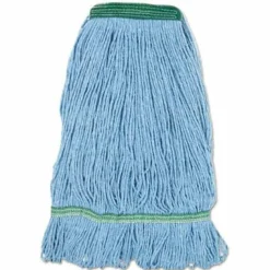 Boardwalk Super Loop Wet Mop Head, Cotton/Synthetic Fiber, 1" Headband, Medium Size, Blue