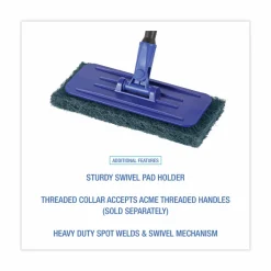 Boardwalk Swivel Pad Holder, Plastic, Blue, 4 x 9