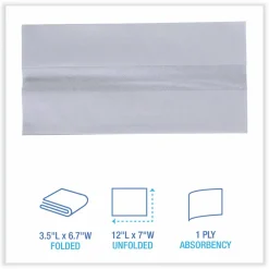 Boardwalk Tall Fold Dispenser Napkin, 12 x 7, White, 500/Pack, 20 Packs/Carton