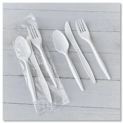 Boardwalk Three-Piece Cutlery Kit, Mediumweight, Fork/Knife/Spoon, 6.97