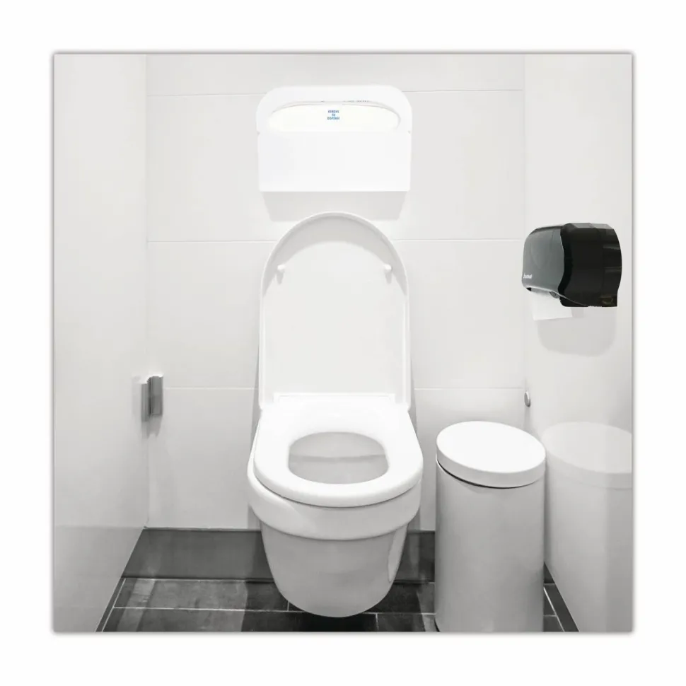 Boardwalk Toilet Seat Cover Dispenser, 16 x 3 x 11.5, White, 2/Box