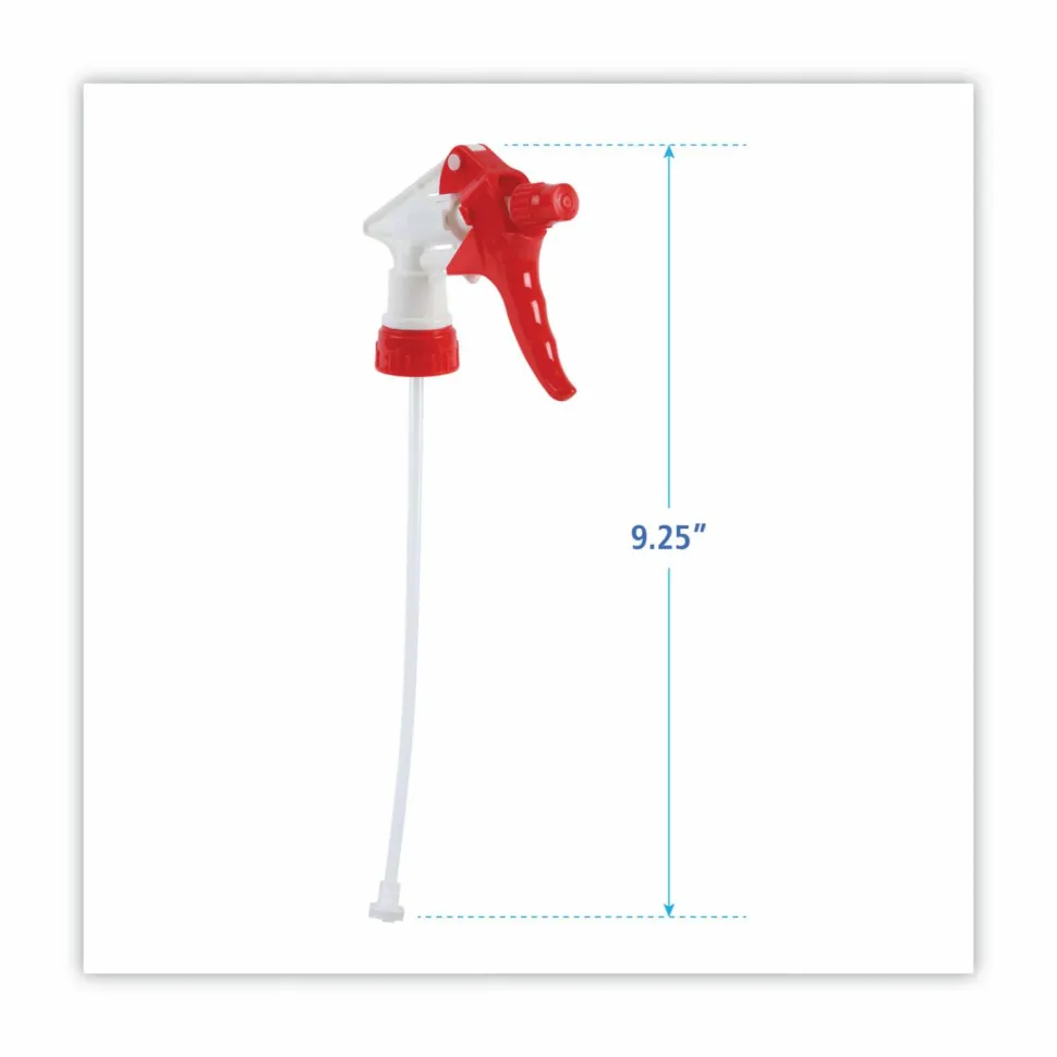 Boardwalk Trigger Sprayers, For 32 Oz Bottles, Red/White, Case Of 24