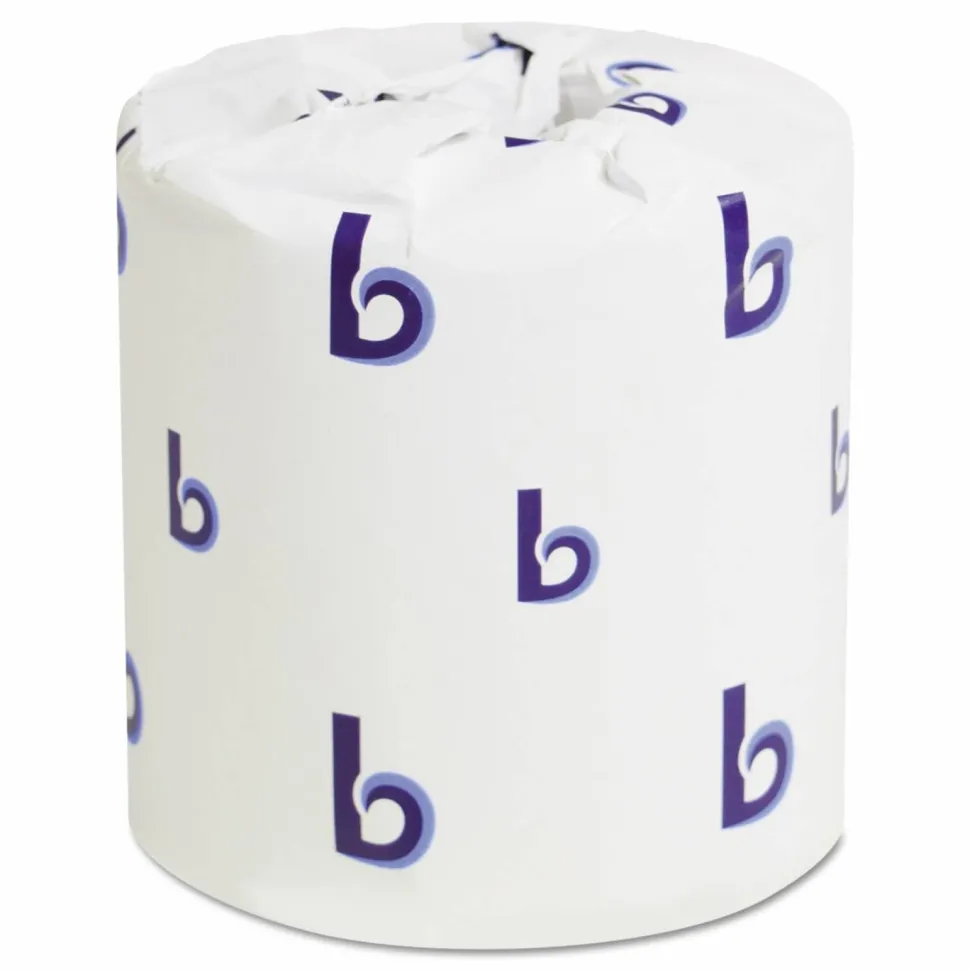 Boardwalk Two-Ply Toilet Tissue, Septic Safe, White, 400 Sheets/Roll, 96 Rolls/Carton