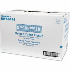 Boardwalk Two-Ply Toilet Tissue, Septic Safe, White, 400 Sheets/Roll, 96 Rolls/Carton