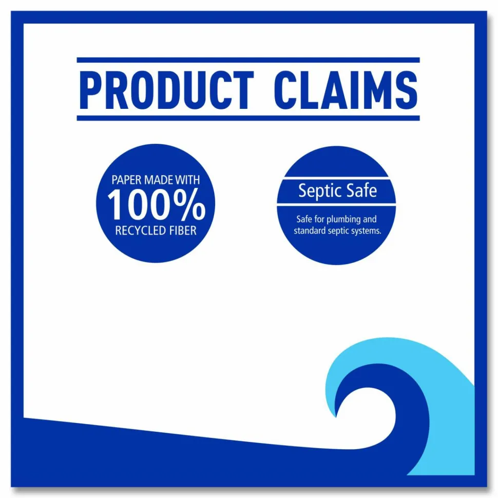 Boardwalk Two-Ply Toilet Tissue, Standard, Septic Safe, White, 4 x 3, 500 Sheets/Roll, 96 Rolls/Carton
