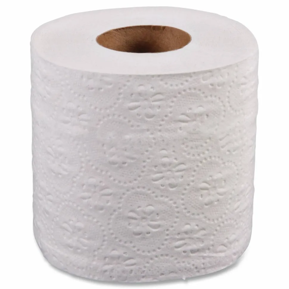 Boardwalk Two-Ply Toilet Tissue, Standard, Septic Safe, White, 4 x 3, 500 Sheets/Roll, 96 Rolls/Carton