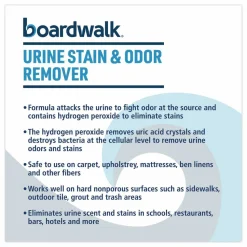 Boardwalk Urine Stain and Odor Remover, Fresh Mint Scent, 32 oz, 12/Carton
