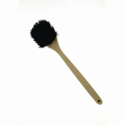 Boardwalk Utility Brush, Brown Palmyra Fiber Bristles, 5.5" Brush, 14.5" Tan Plastic Handle