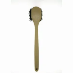 Boardwalk Utility Brush, Brown Palmyra Fiber Bristles, 5.5" Brush, 14.5" Tan Plastic Handle