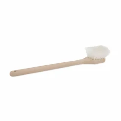 Boardwalk Utility Brush, Cream Nylon Bristles, 5.5" Brush, 14.5" Tan Plastic Handle