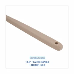 Boardwalk Utility Brush, Cream Nylon Bristles, 5.5" Brush, 14.5" Tan Plastic Handle