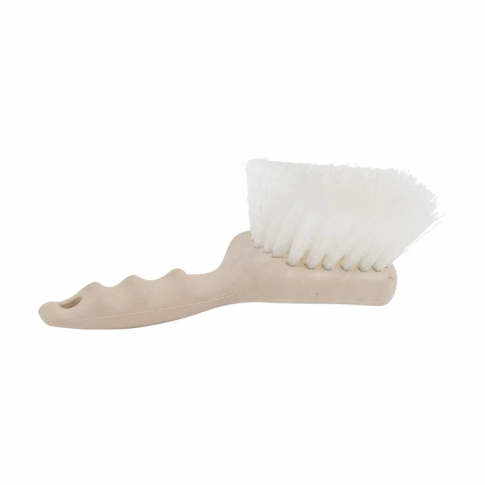 Boardwalk Utility Brush, Cream Nylon Bristles, 5.5" Brush, 3.5" Tan Plastic Handle