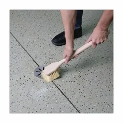 Boardwalk Utility Brush, Cream Tampico Bristles, 5.5" Brush, 14.5" Tan Plastic Handle
