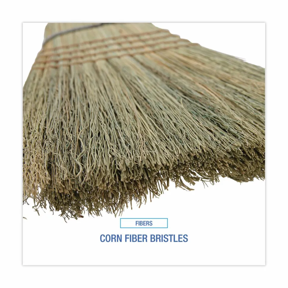 Boardwalk Warehouse Broom, Corn Fiber Bristles, 56" Overall Length, Natural