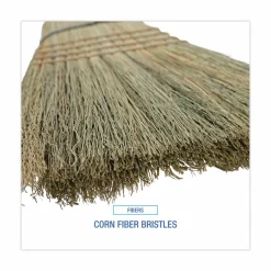 Boardwalk Warehouse Broom, Corn Fiber Bristles, 56" Overall Length, Natural, 12/Carton