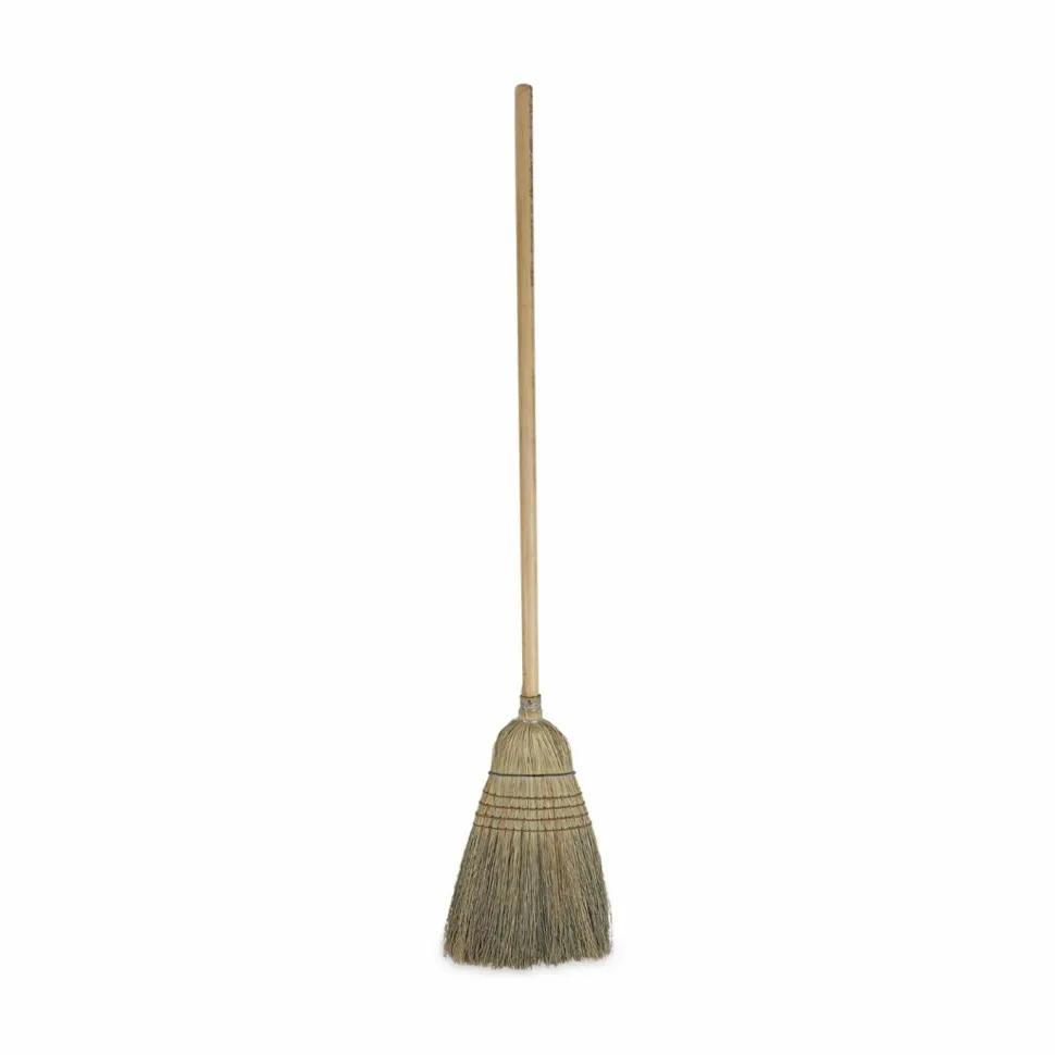 Boardwalk Warehouse Broom, Corn Fiber Bristles, 56" Overall Length, Natural, 12/Carton