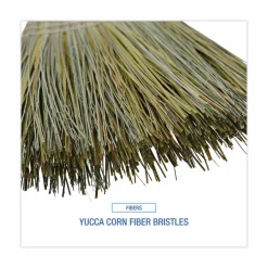 Boardwalk Warehouse Broom, Yucca Corn Fiber Bristles, 56" Overalll Length, Natural, 12/Carton