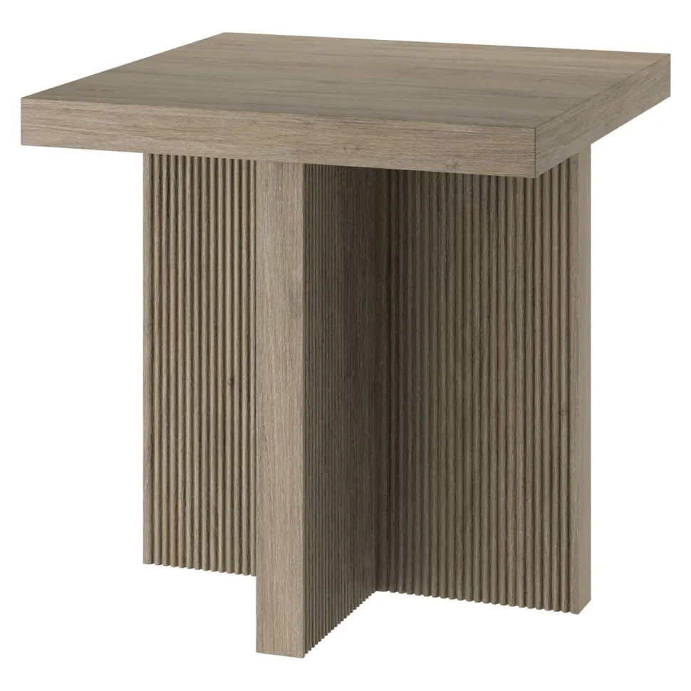 Boden 22" Wide Square Side Table in Antiqued Gray Oak