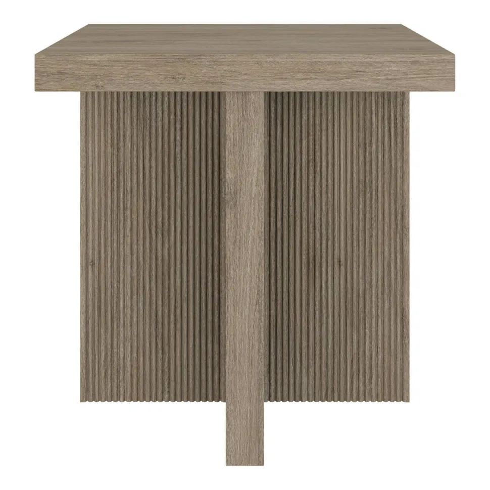 Boden 22" Wide Square Side Table in Antiqued Gray Oak
