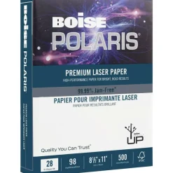 Boise POLARIS Premium Laser Paper, 6 Reams, White, Letter Size (8 1/2