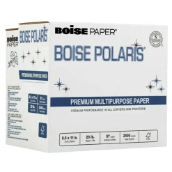 Boise SPLOX Speed-Loading Reamless Copy Paper, White, Letter (8.5" x 11"), 2500 Sheets Per Case, 20 Lb, 97 Brightness, FSC Certified