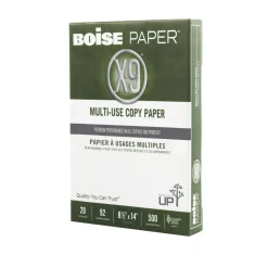 Boise X-9 Multi-Use Printer & Copy Paper, White, Legal (8.5" x 14"), 5000 Sheets Per Case, 20 Lb, 92 Brightness