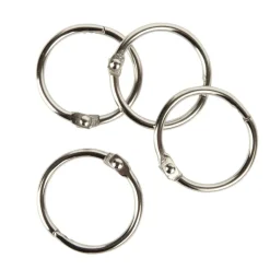 Book Rings, 1", Silver, Pack Of 100
