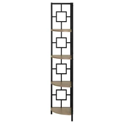 Bookshelf, Bookcase, Etagere, Corner, 4 Tier, 62