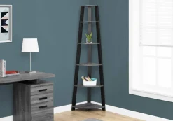 Bookshelf, Bookcase, Etagere, Corner, 5 Tier, 72