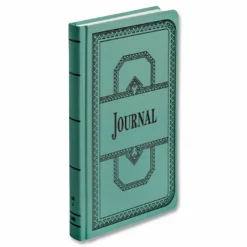 Boorum & Pease Canvas Account Book, Journal, 16 Lb., 12 1/8" x 7 5/8", 300 Pages, Blue