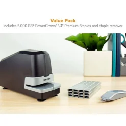 Bostitch Impulse 25 Electric Stapler With Staples And Staple Remover, Black