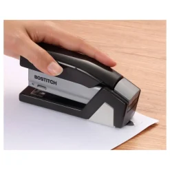 Bostitch InJoy One-Finger 3-in-1 Eco-Friendly Compact Stapler, 25-Sheet Capacity, Black