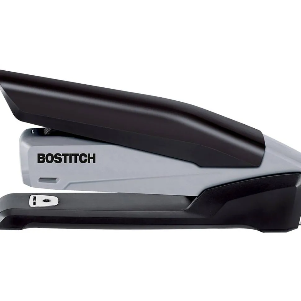 Bostitch InPower One-Finger Eco-Friendly Desktop Stapler, 25-Sheet Capacity, Black/Gray