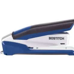 Bostitch InPower One-Finger 3-in-1 Desktop Stapler, 28-Sheet Capacity, Blue/Silver