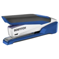 Bostitch InPower One-Finger 3-in-1 Desktop Stapler, 28-Sheet Capacity, Blue/Silver